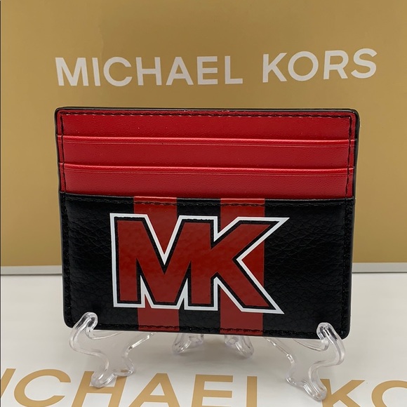 Michael Kors Other - MICHAEL KORS TALL CARD CASE BLACK/SCARLET